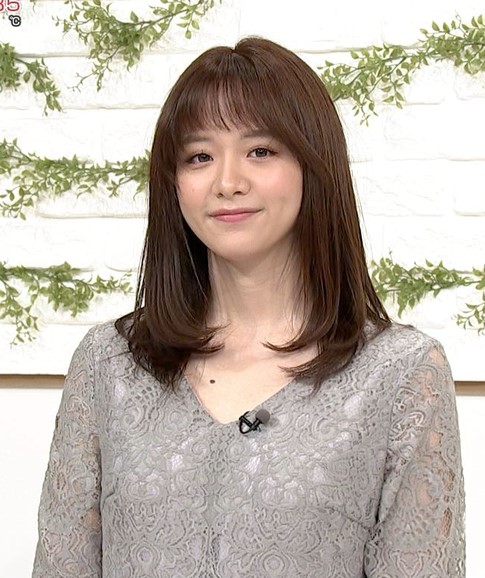 森香澄アナの胸元のホクロ画像