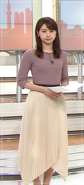 林美沙希アナのニット衣装