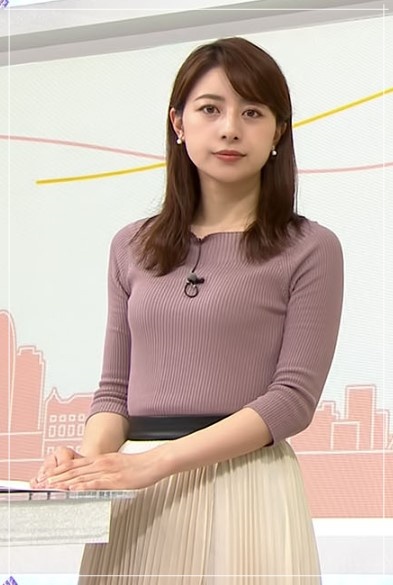 林美沙希アナのニット衣装