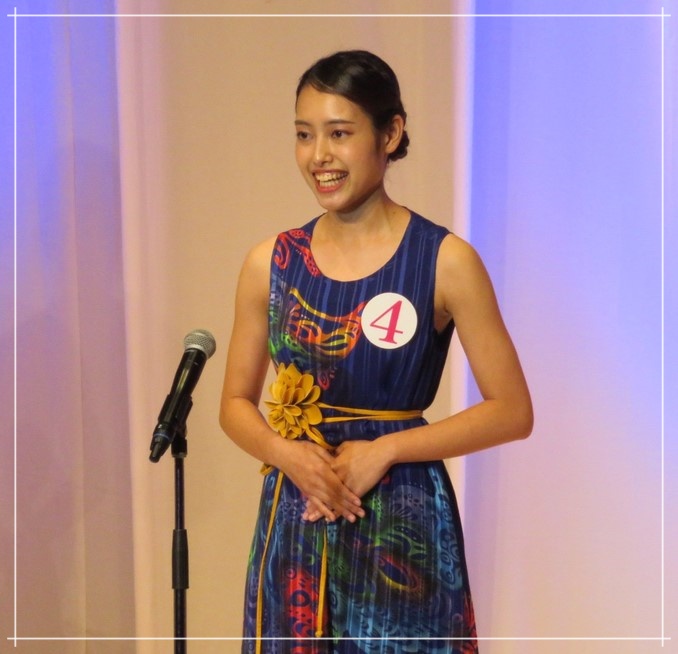 ミス沖縄2019のファイナリストに選出された渡慶次秋穂アナ
