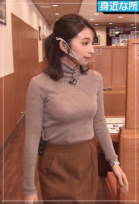 野嶋紗己子アナのカップサイズ検証画像