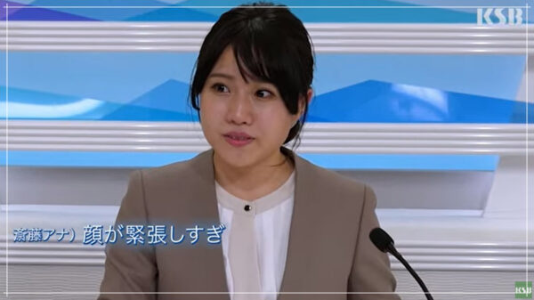 KBS瀬戸内海放送の山下佳乃アナ、2022年1月初鳴き前の緊張の様子