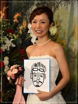 フリーアナウンサー宮崎宣子アナ、元夫の似顔絵イラスト
