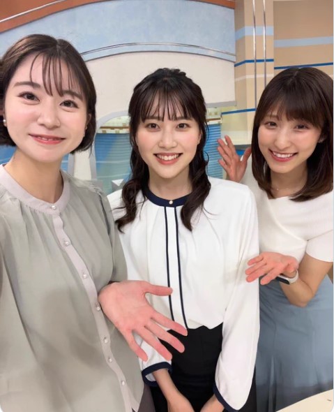 静岡朝日テレビ（SATV）の女子アナウンサー、堀優奈アナと先輩の笹村朱里アナ、白木愛奈アナ