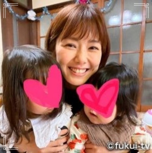 FTB福井テレビの女子アナウンサー、倉地恵利アナと娘二人