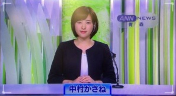 ABA青森朝日放送の女子アナウンサー、中村かさねアナの初鳴き時の写真