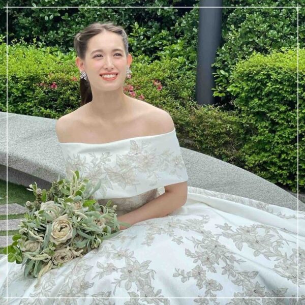 フリーアナウンサートラウデン直美アナ、ウエディングドレスの撮影より