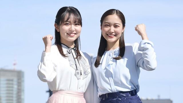 テレビ朝日の2024年新人女子アナウンサー、三山賀子アナと松岡朱里アナ