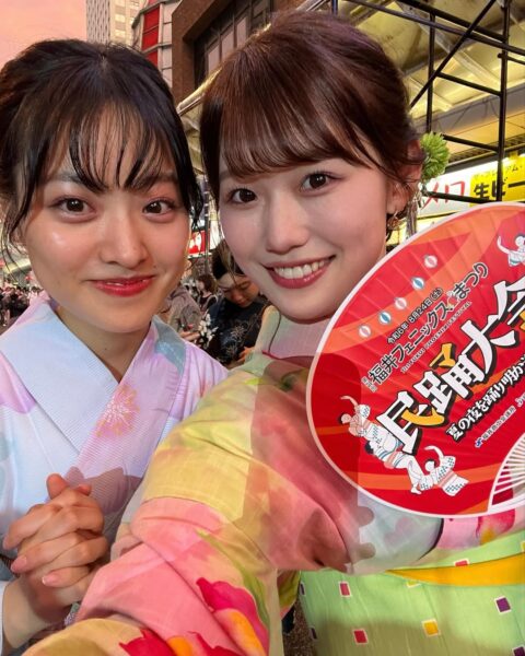 手賀梨々子アナの福井フェニックスまつり民謡大会画像