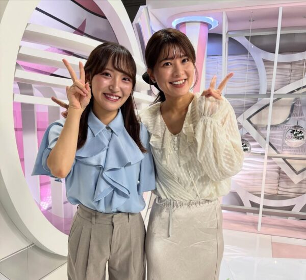 栗山真乙アナの藤田智子アナとの画像